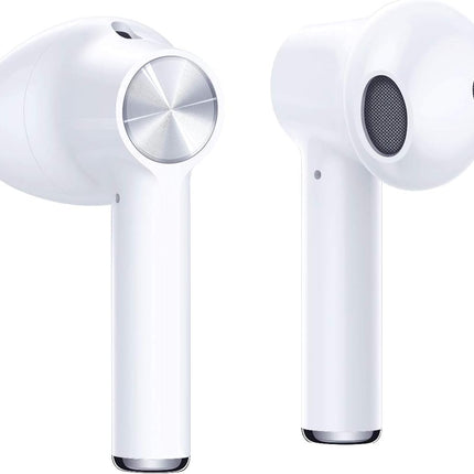 OnePlus Buds - True Wireless Earbuds with Charging Case, White - Fast Charging, Long Battery Life and Deep Bass