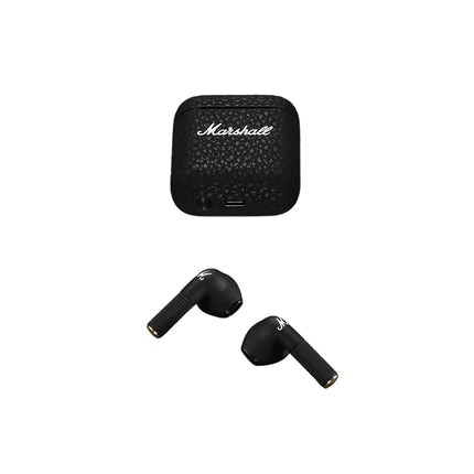 Marshall Minor III Bluetooth Truly Wireless in-Ear Earbuds with Mic (Black) (UNBOXED) - Unboxify