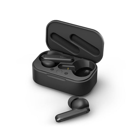 PHILIPS Audio TWS Tat4506 Bluetooth Truly Wireless in Ear Earbuds with Mic with Active Noise Cancellation, 24 Hrs Playtime (6+18), Ipx4, Touch Controls, C-Type Charging (Black)