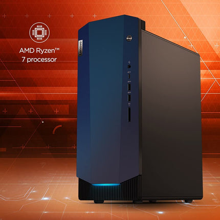 Lenovo IdeaCentre G5 Gaming Desktop (AMD Ryzen 7 3700X/8GB/1TB HDD + 256GB SSD/Windows 10/Integrated Graphics), Raven Black