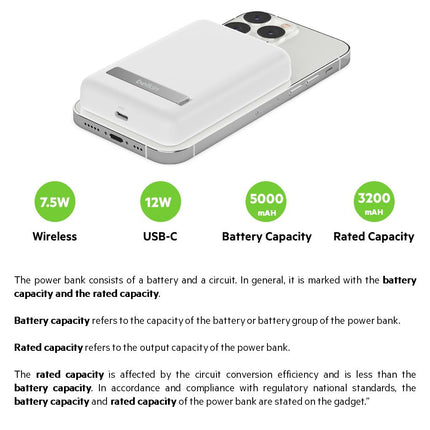 Belkin Quick Charge Magnetic Wireless Power Bank 5000mAh with Stand