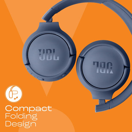 JBL Tune 520BT Wireless On Ear Headphones with Mic, Pure Bass Sound, Upto 57 Hrs Playtime (Blue)