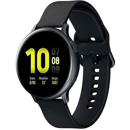 Samsung Galaxy Watch Active 2 (Bluetooth + LTE, 44 mm) - Aluminium Dial, Silicon Straps (Black) - Grabgear.in