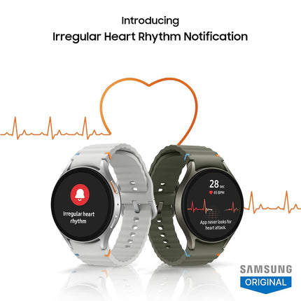 Samsung Galaxy Watch 7 (40mm, BT) with 3nm Processor | Dual GPS | Sapphire Glass & Armour Aluminum | 5ATM & IP68 | HR, SpO2, BP & ECG Monitor