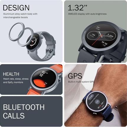 CMF BY NOTHING Watch Pro 2, 1.32" AMOLED, Auto-Brightness,Gesture Control, 3D Warmup Wuide, GPS Smartwatch