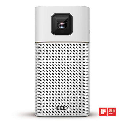 BenQ GV1 DLP Smart Stylish 854 x 480 Portable LED Projector 200 lumens (in-Built Battery, Wi-Fi, Hotspot, Wireless Display, Bluetooth Speaker, Unique Tilt Hinge, Auto Key Stone, USB-C) White