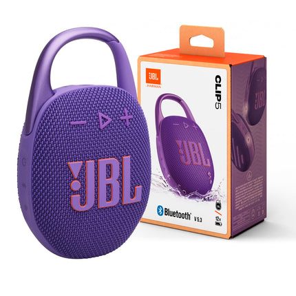 JBL Clip 5 - Ultra-Portable, Waterproof & Dustproof Bluetooth Speaker, Big Pro Sound with Punchy bass, Integrated Carabiner, Up to 12 Hours of Play, Made in Part with Recycled Materials (BRAND NEW/SEALED)