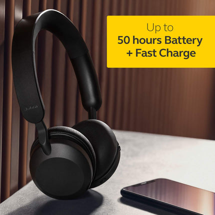 Jabra Elite 45h, On Ear Wireless Headphones with Mic