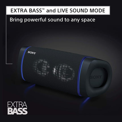 Sony SRS-XB33 Wireless Extra Bass Bluetooth Speaker with 24 hrs Battery (Black)