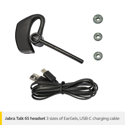 Jabra Talk 65 Mono Bluetooth Premium Wireless Single Ear Noise Cancelling Earphones (UNBOXED) - Unboxify