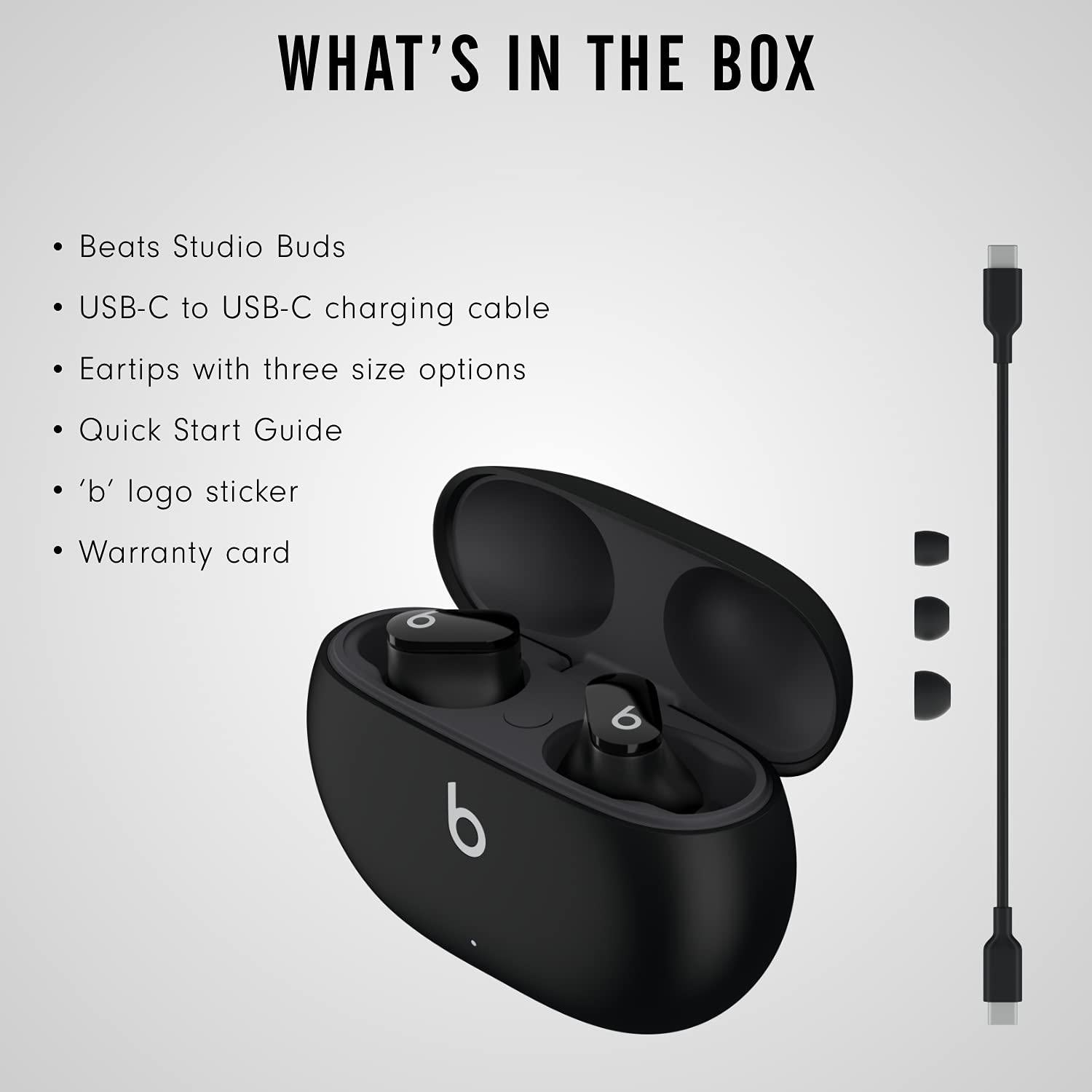  Beats Studio Buds Totally Wireless Noise Cancelling Earphones -  Black (Renewed) : Electronics