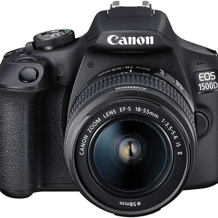 Canon EOS 1500D 24.1 Digital SLR Camera (Black) with EF S18-55 is II Lens (UNBOXED) - Unboxify